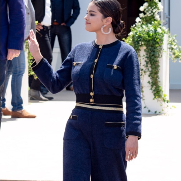 Chanel Cruise 2019 La Pausa Navy Cardigan Pants - Picture 2 of 13
